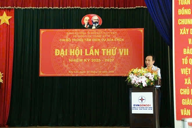 Tổ chức thành công Đại hội điểm Chi bộ Trung tâm Dịch vụ sửa chữa (Công ty ĐHĐ)