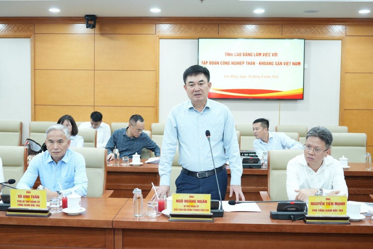 TKV làm việc với tỉnh Cao Bằng về tình hình hoạt động sản xuất, kinh doanh và đầu tư TKV làm việc với tỉnh Cao Bằng về tình hình hoạt động sản xuất, kinh doanh và đầu tư