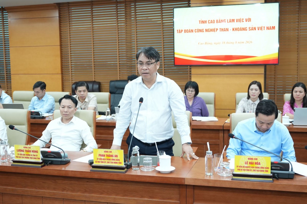TKV làm việc với tỉnh Cao Bằng về tình hình hoạt động sản xuất, kinh doanh và đầu tư TKV làm việc với tỉnh Cao Bằng về tình hình hoạt động sản xuất, kinh doanh và đầu tư