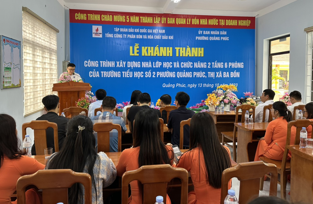 Khánh thành Nhà lớp học và chức năng tại Quảng Bình do PVFCCo tài trợ kinh phí