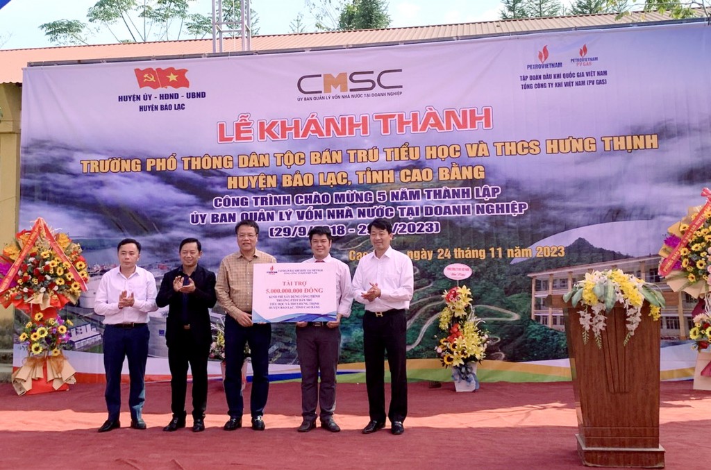 Khánh thành công trình trường học tại Cao Bằng do PV GAS tài trợ kinh phí